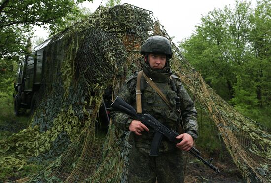 Command post drill with Southern Military District's missile units