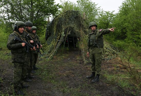 Command post drill with Southern Military District's missile units