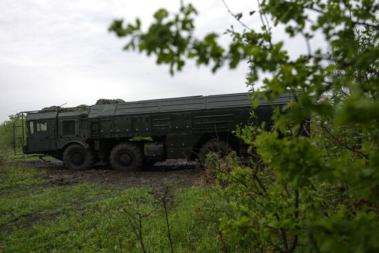 Command post drill with Southern Military District's missile units
