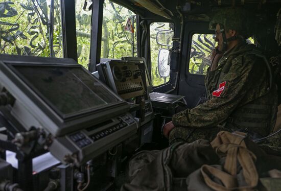Command post drill with Southern Military District's missile units
