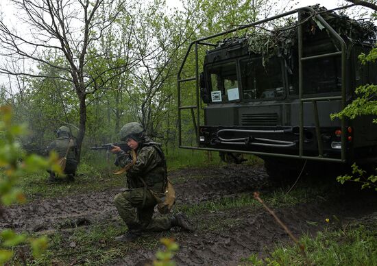 Command post drill with Southern Military District's missile units