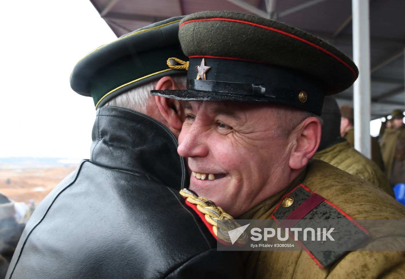 Rehearsal of military historical re-enactment The Battle of Berlin