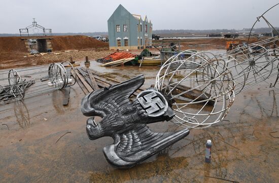 Rehearsal of military historical re-enactment The Battle of Berlin