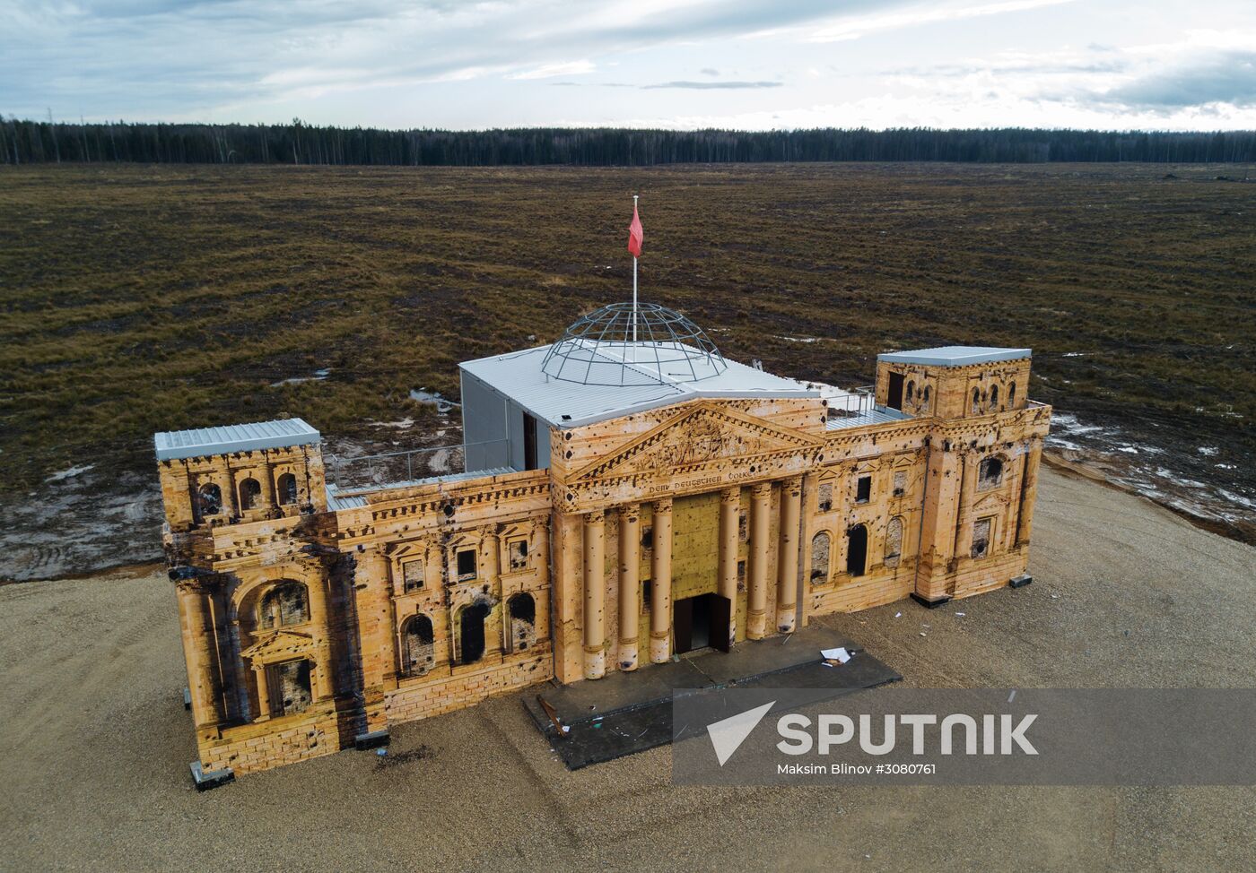 Rehearsal of military historical re-enactment The Battle of Berlin