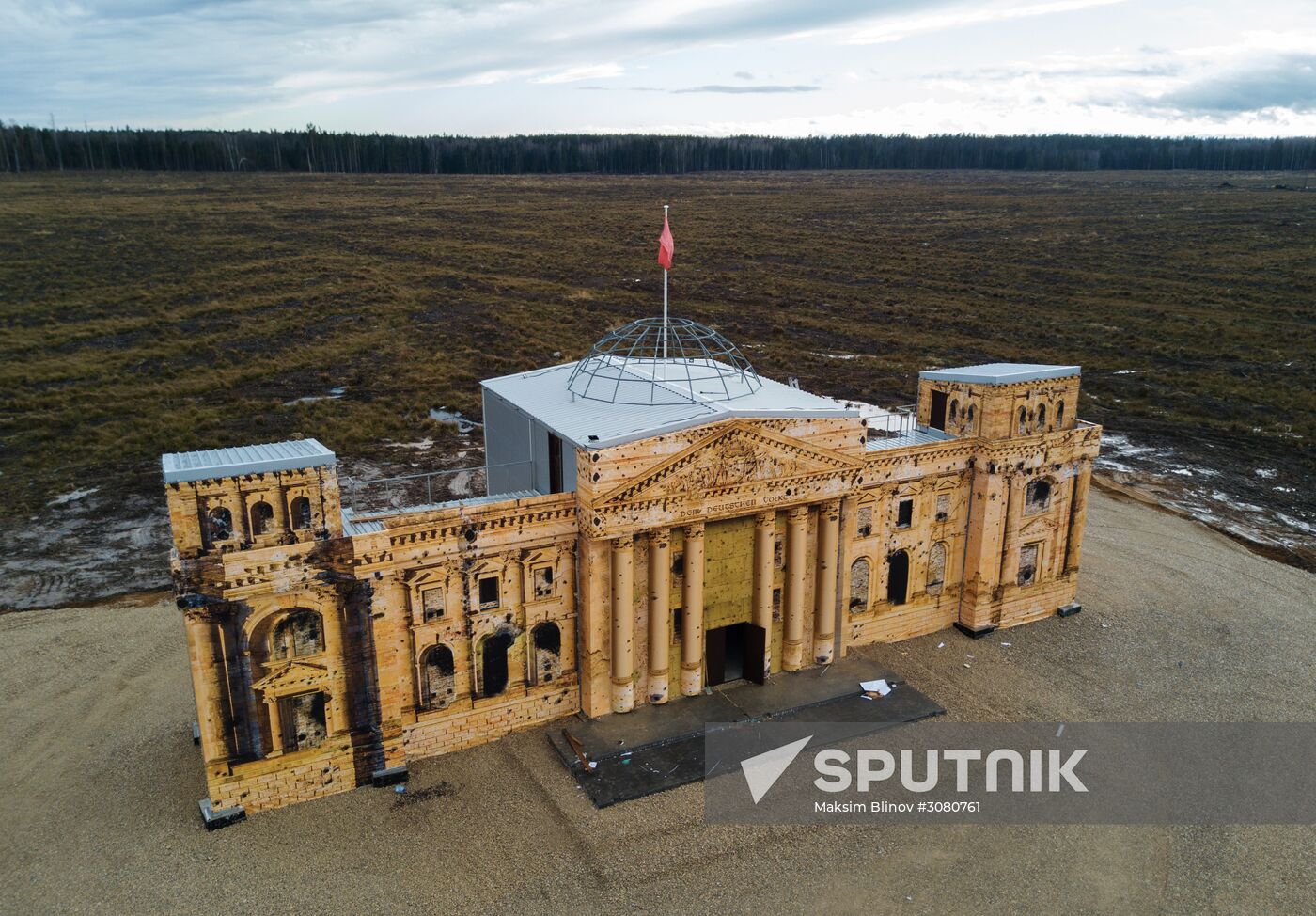 Rehearsal of military historical re-enactment The Battle of Berlin