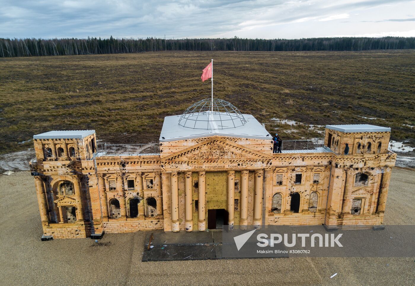Rehearsal of military historical re-enactment The Battle of Berlin