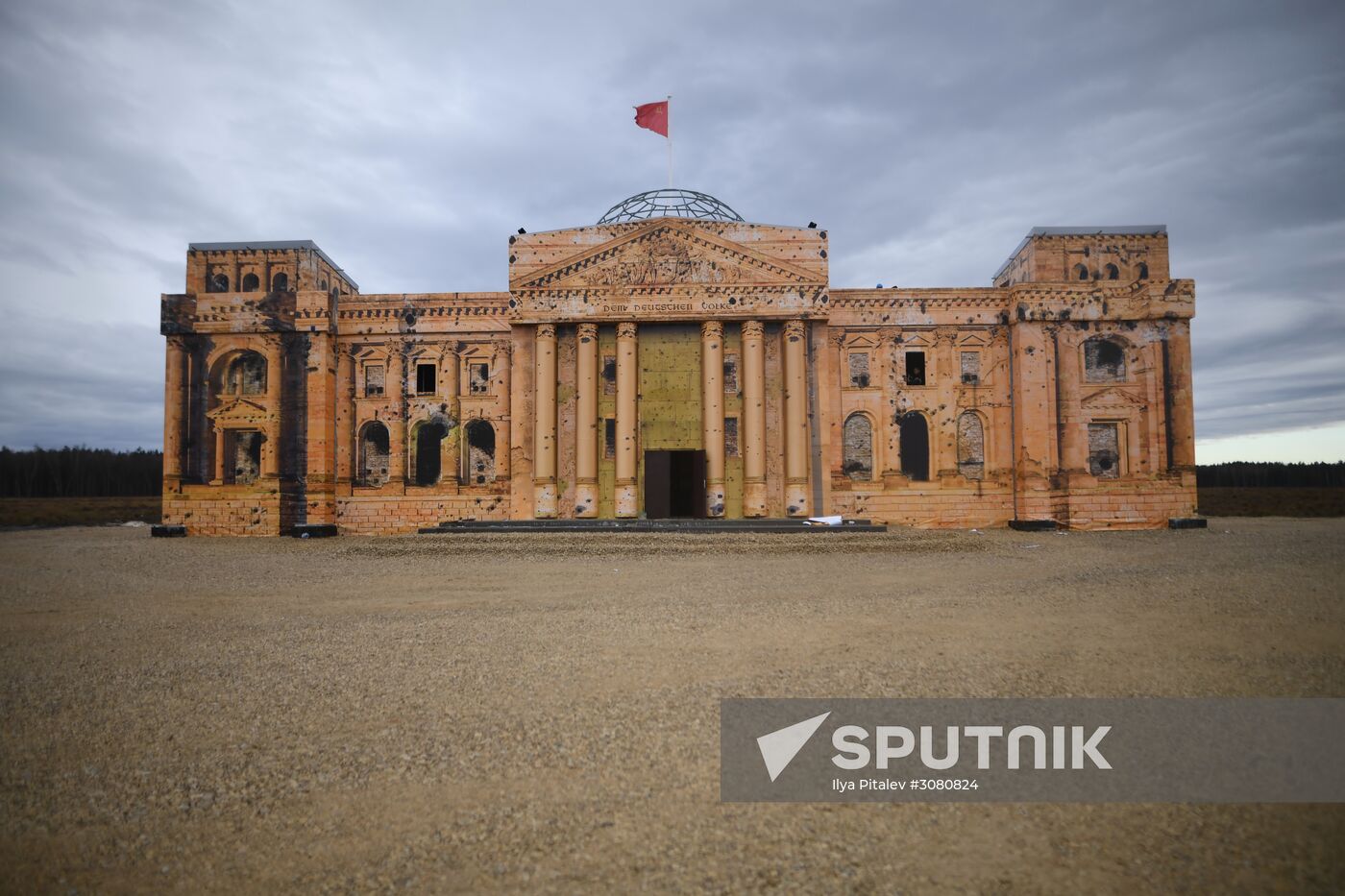 Rehearsal of military historical re-enactment The Battle of Berlin