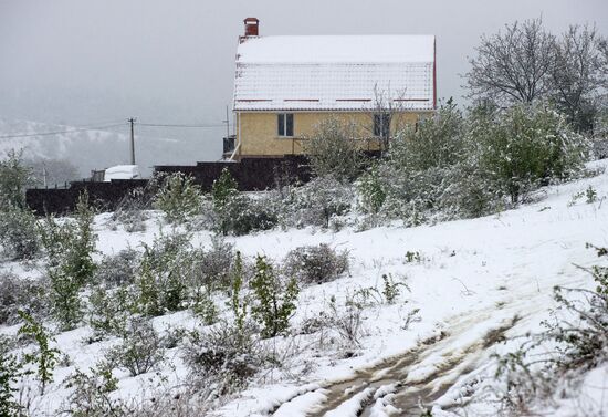 Snow in Crimea