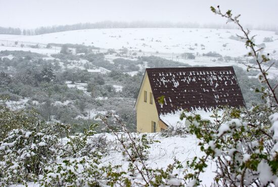 Snow in Crimea