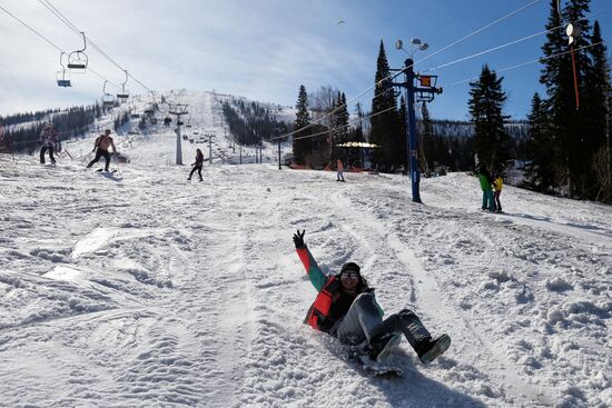 Sheregesh ski resort in Kemerovo Region