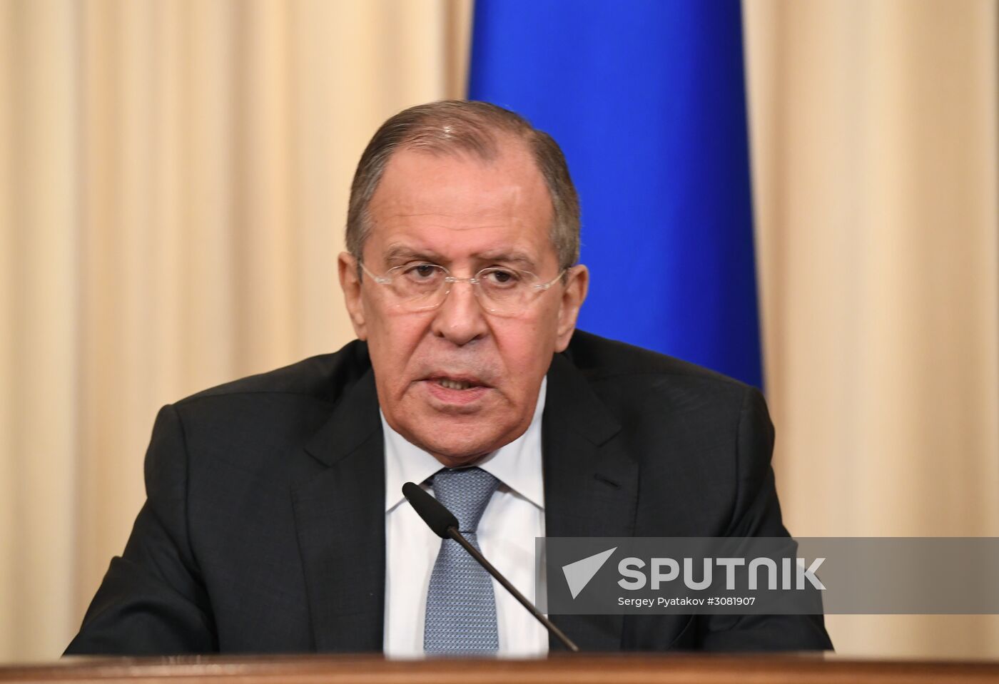 Russia's Foreign Minister Sergei Lavrov meets with European Commission's Vice President Federica Mogherini