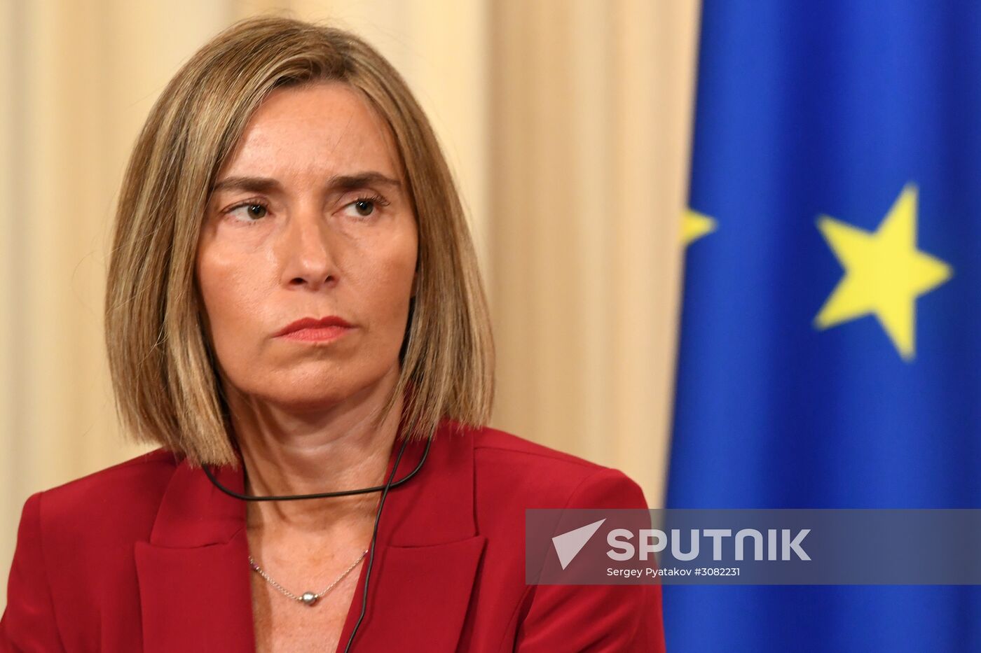 Russia's Foreign Minister Sergei Lavrov meets with European Commission's Vice President Federica Mogherini