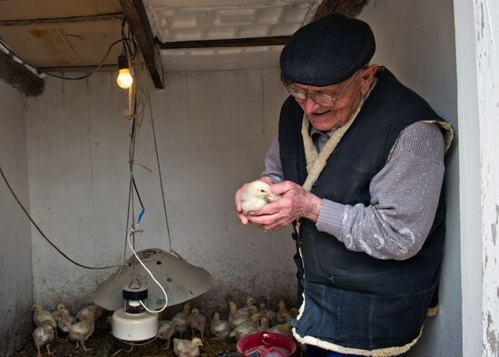 Great Patriotic War veteran Nikolai Oleinikov from Crimea