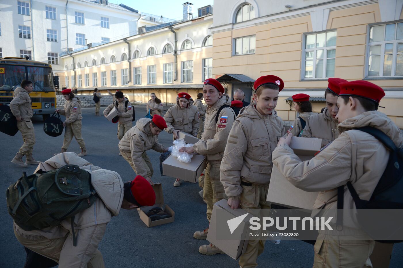 Victory Day Parade rehearsal at Yekaterinburg Suvorov Military School
