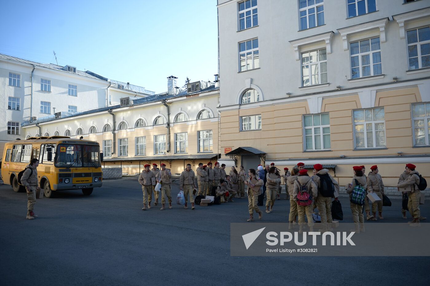 Victory Day Parade rehearsal at Yekaterinburg Suvorov Military School