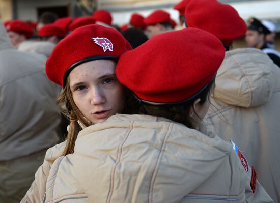 Victory Day Parade rehearsal at Yekaterinburg Suvorov Military School