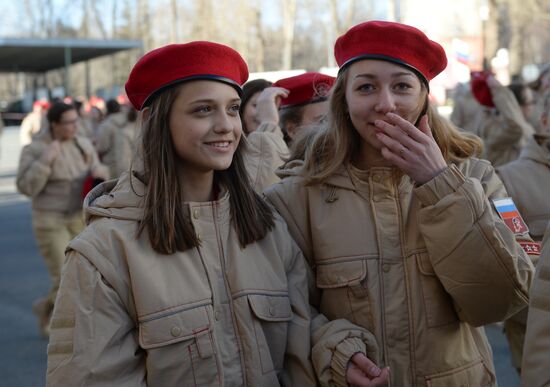 Victory Day Parade rehearsal at Yekaterinburg Suvorov Military School