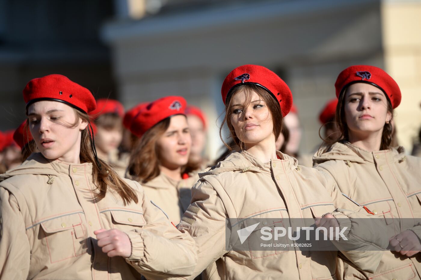 Victory Day Parade rehearsal at Yekaterinburg Suvorov Military School
