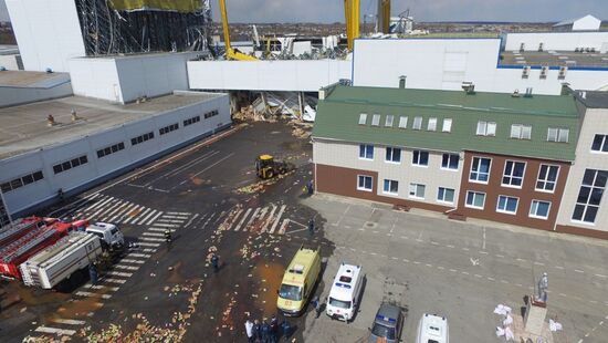 Pepsico's factory roof collapses in Lipetsk Region