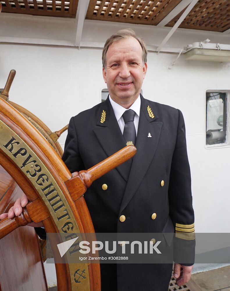 Kruzenshtern bark sails off for the first voyage in the new navigation season