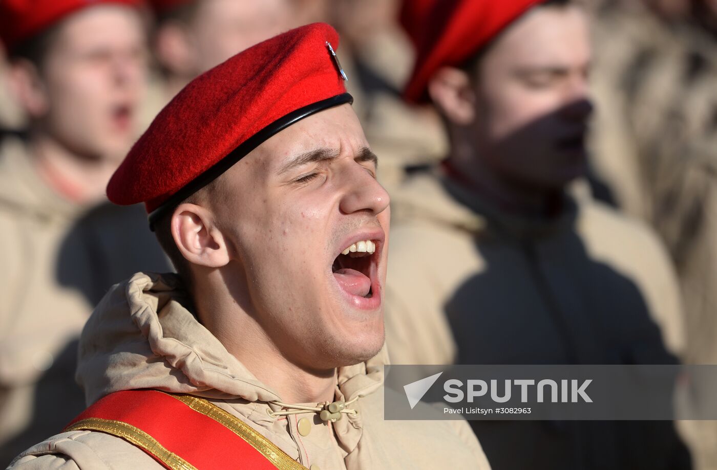 Victory Day Parade rehearsal at Yekaterinburg Suvorov Military School
