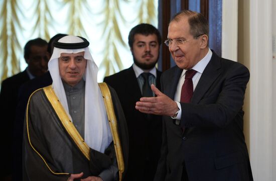 Foreign Minister Sergey Lavrov meets Saudi Foreign Minister Adel al-Jubeir