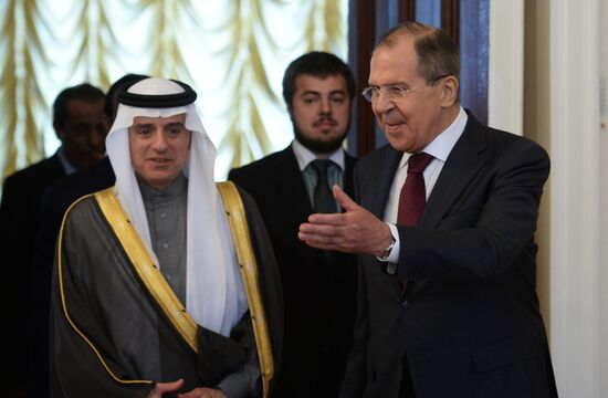 Foreign Minister Sergey Lavrov meets Saudi Foreign Minister Adel al-Jubeir