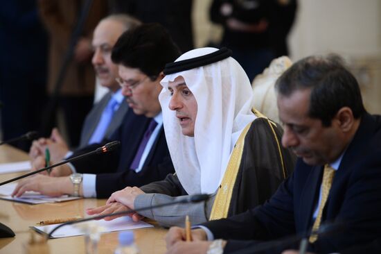 Foreign Minister Sergey Lavrov meets Saudi Foreign Minister Adel al-Jubeir