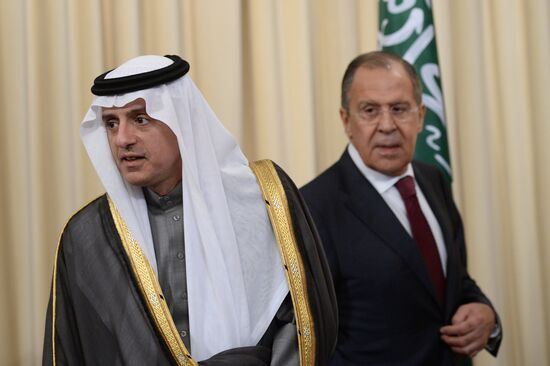 Foreign Minister Sergey Lavrov meets Saudi Foreign Minister Adel al-Jubeir