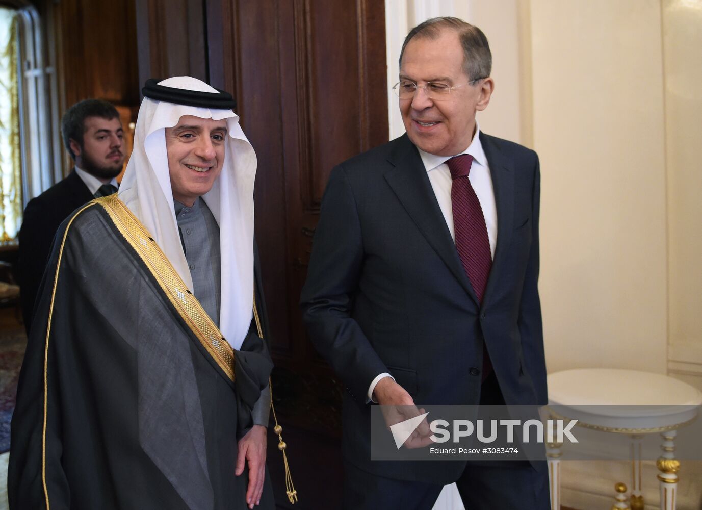 Foreign Minister Sergey Lavrov meets Saudi Foreign Minister Adel al-Jubeir
