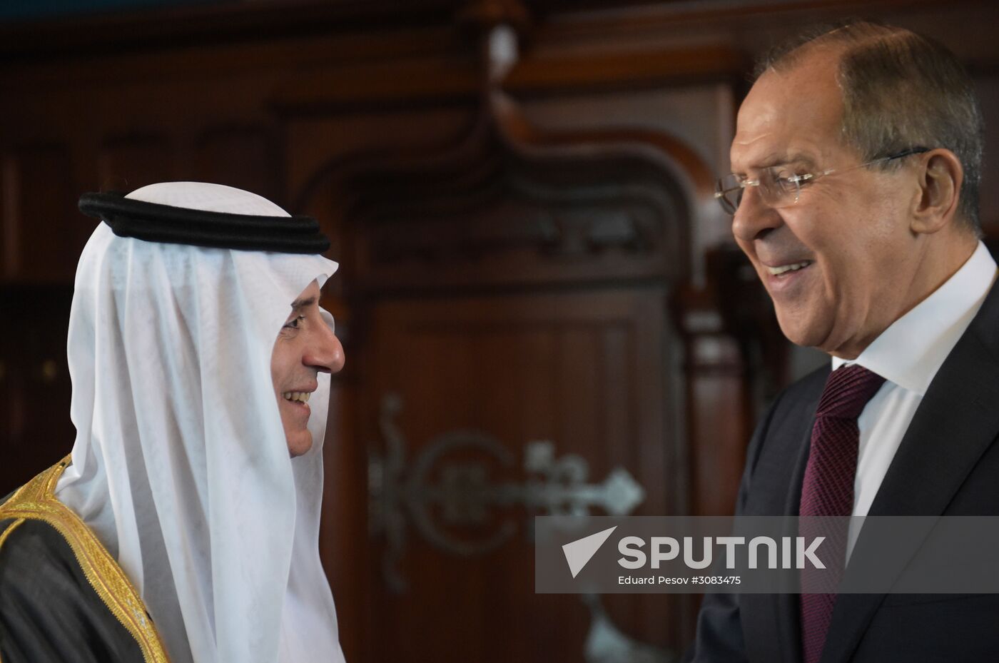 Foreign Minister Sergey Lavrov meets Saudi Foreign Minister Adel al-Jubeir