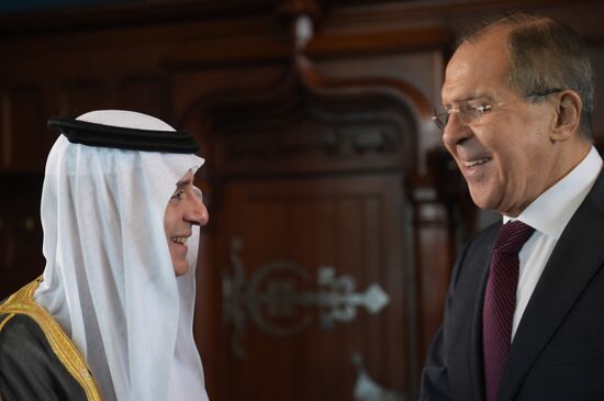 Foreign Minister Sergey Lavrov meets Saudi Foreign Minister Adel al-Jubeir
