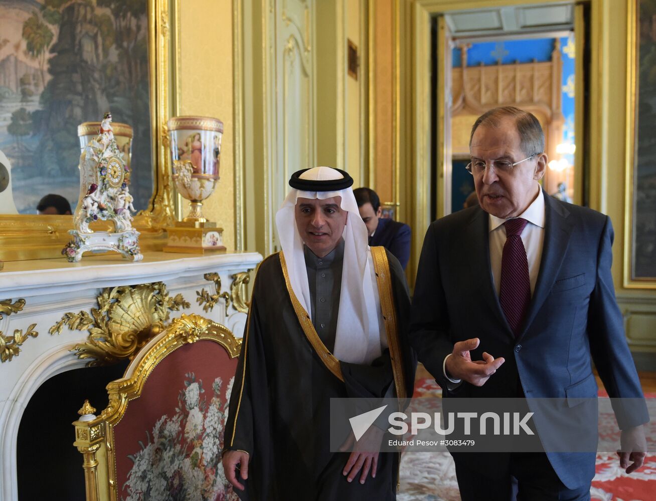 Foreign Minister Sergey Lavrov meets Saudi Foreign Minister Adel al-Jubeir