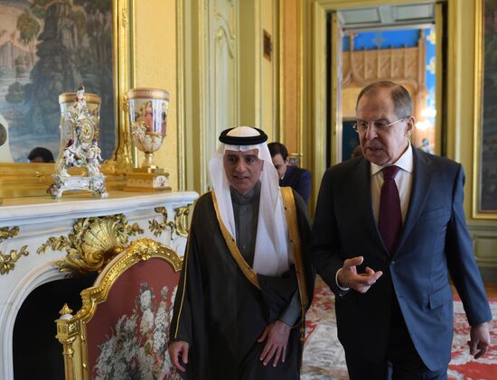 Foreign Minister Sergey Lavrov meets Saudi Foreign Minister Adel al-Jubeir