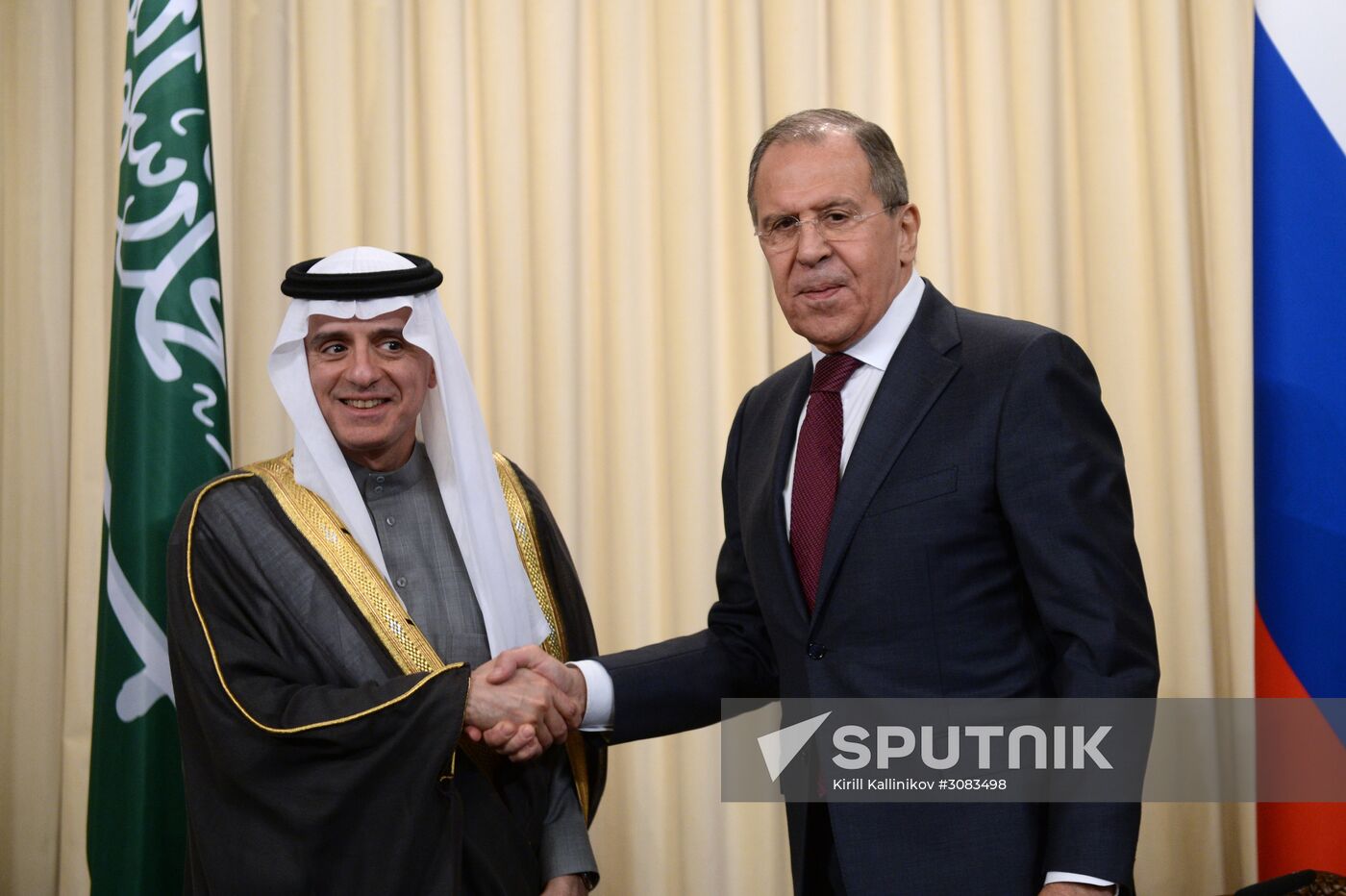 Foreign Minister Sergey Lavrov meets Saudi Foreign Minister Adel al-Jubeir