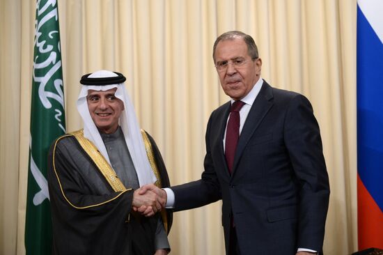 Foreign Minister Sergey Lavrov meets Saudi Foreign Minister Adel al-Jubeir