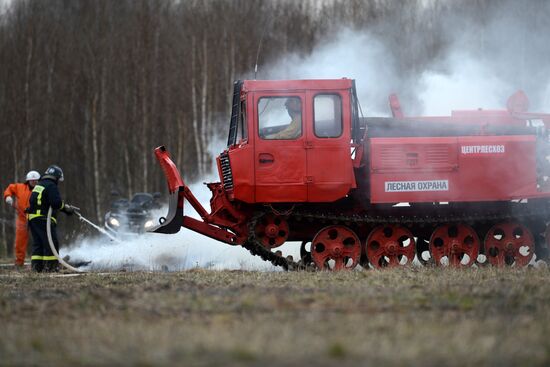 Drill to eliminate wild- and peat-bog fire consequences in Moscow Region