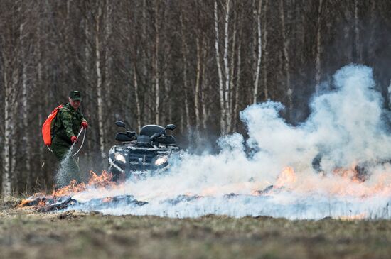 Drill to eliminate wild- and peat-bog fire consequences in Moscow Region