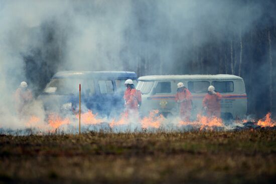 Drill to eliminate wildfire consequences in Moscow Region
