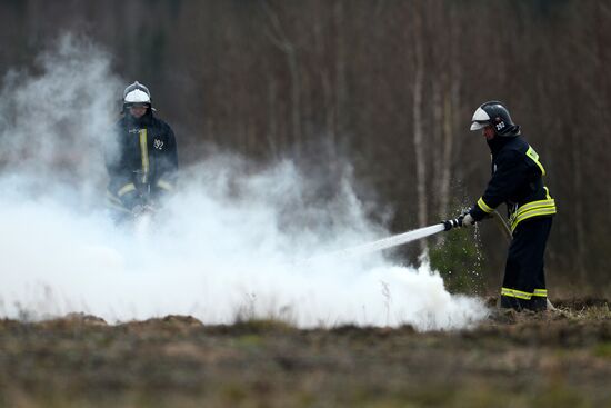 Drill to eliminate wild- and peat-bog fire consequences in Moscow Region