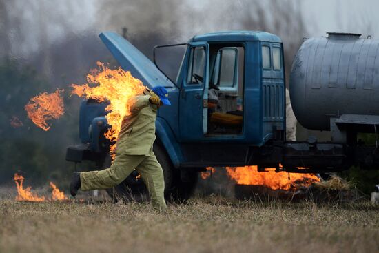 Drill to eliminate wild- and peat-bog fire consequences in Moscow Region
