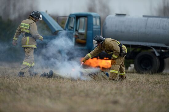 Drill to eliminate wild- and peat-bog fire consequences in Moscow Region