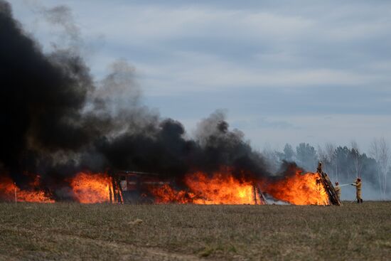 Drill to eliminate wild- and peat-bog fire consequences in Moscow Region