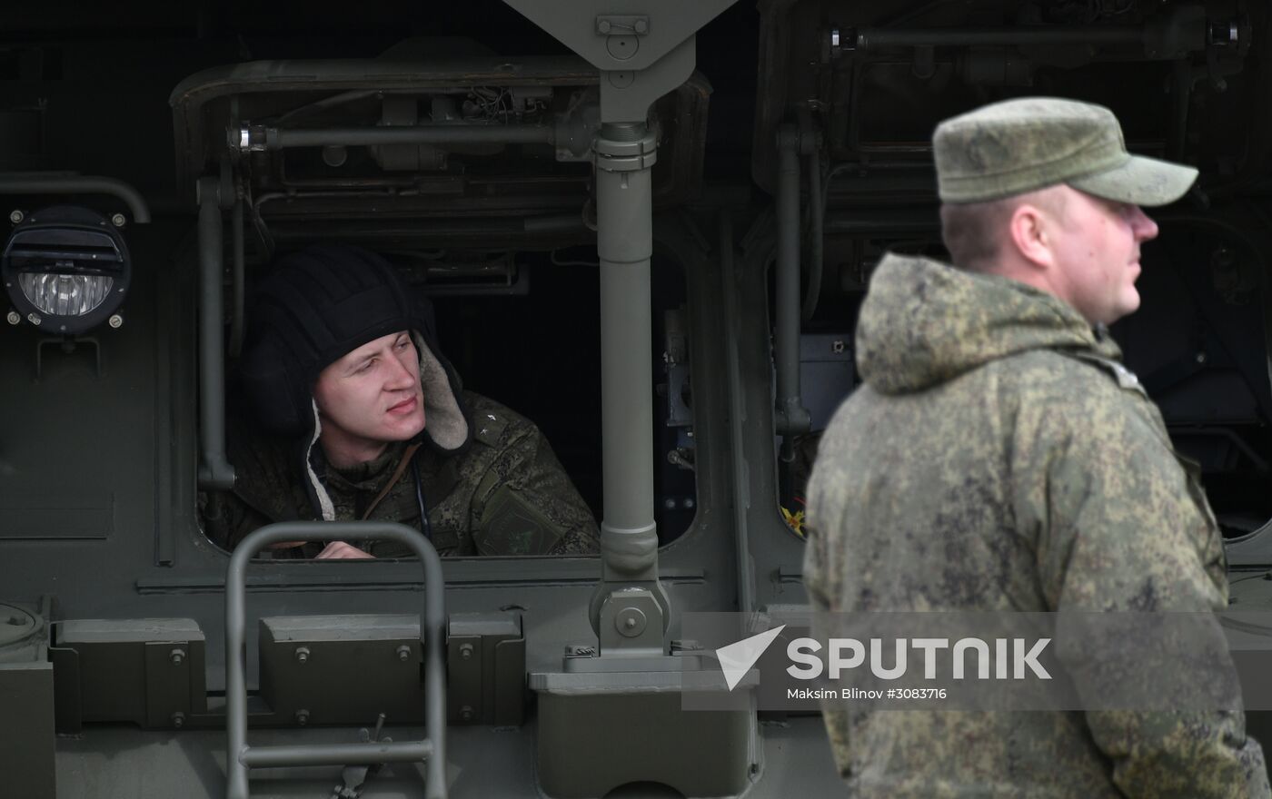 Preparing military equipment for Victory Day parade