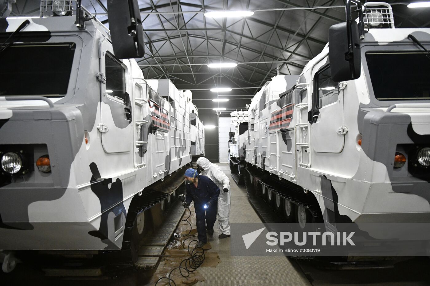 Preparing military equipment for Victory Day parade