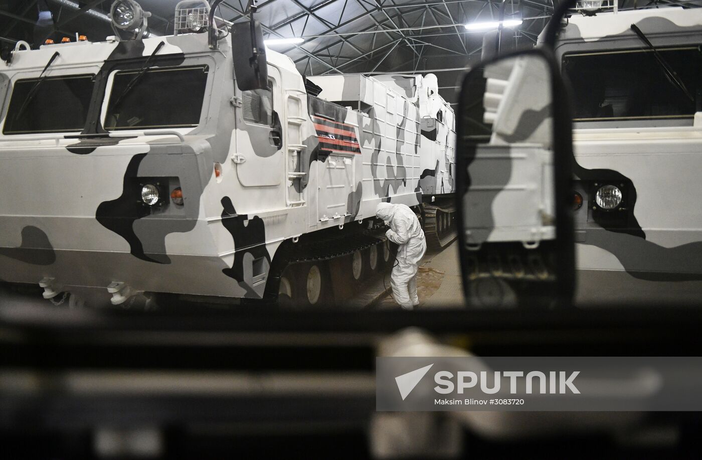 Preparing military equipment for Victory Day parade