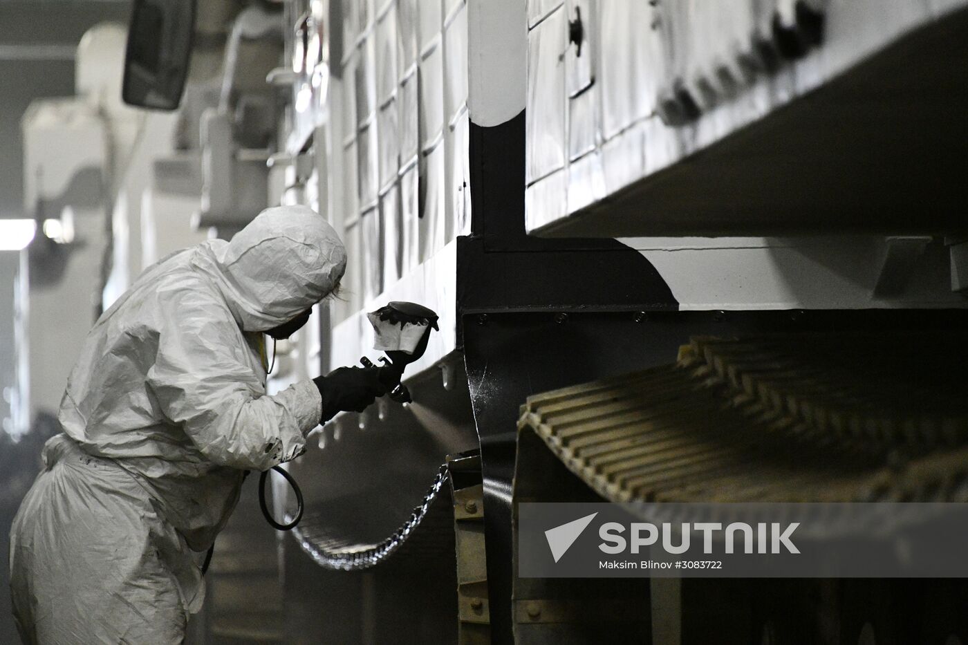 Preparing military equipment for Victory Day parade