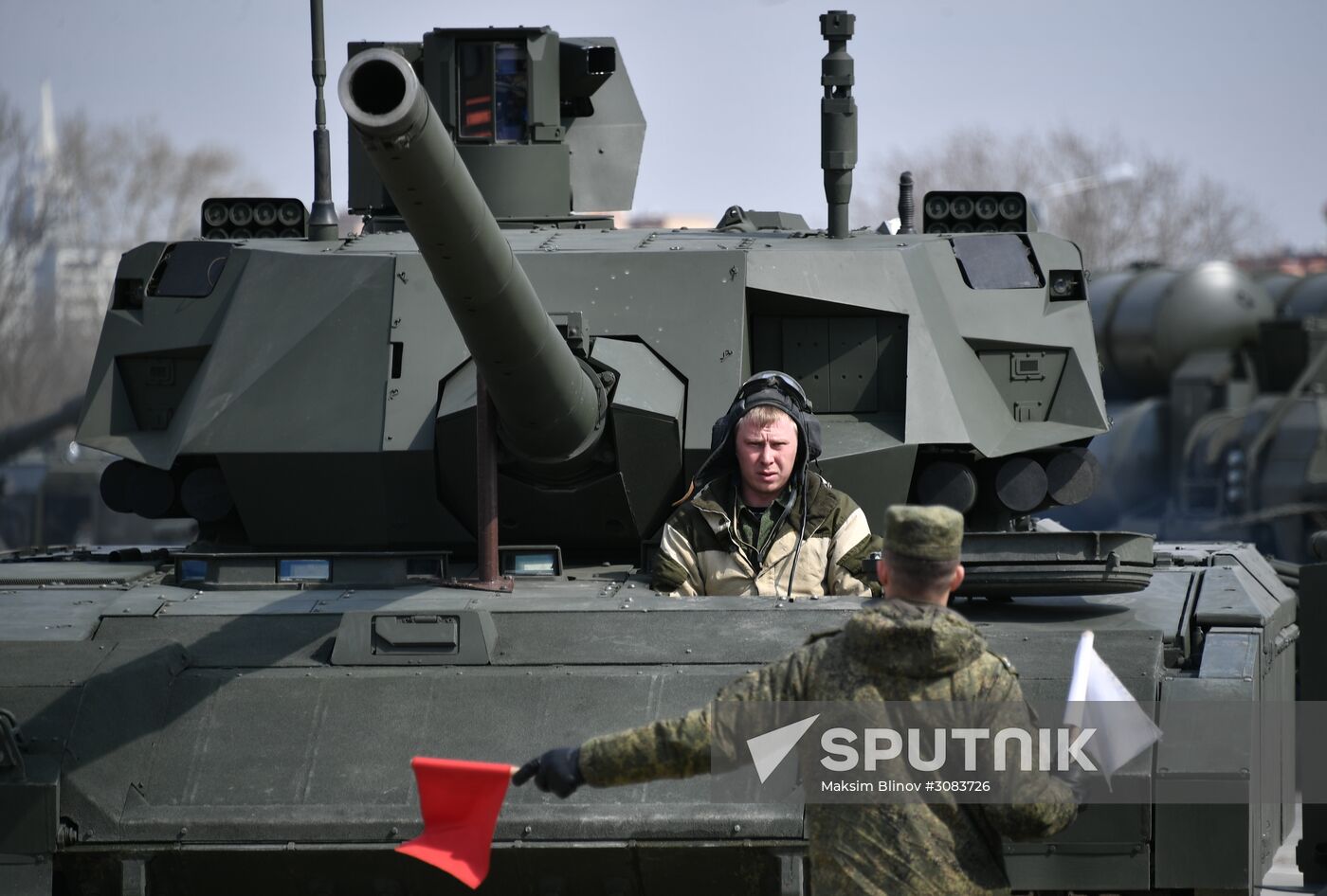 Preparing military equipment for Victory Day parade