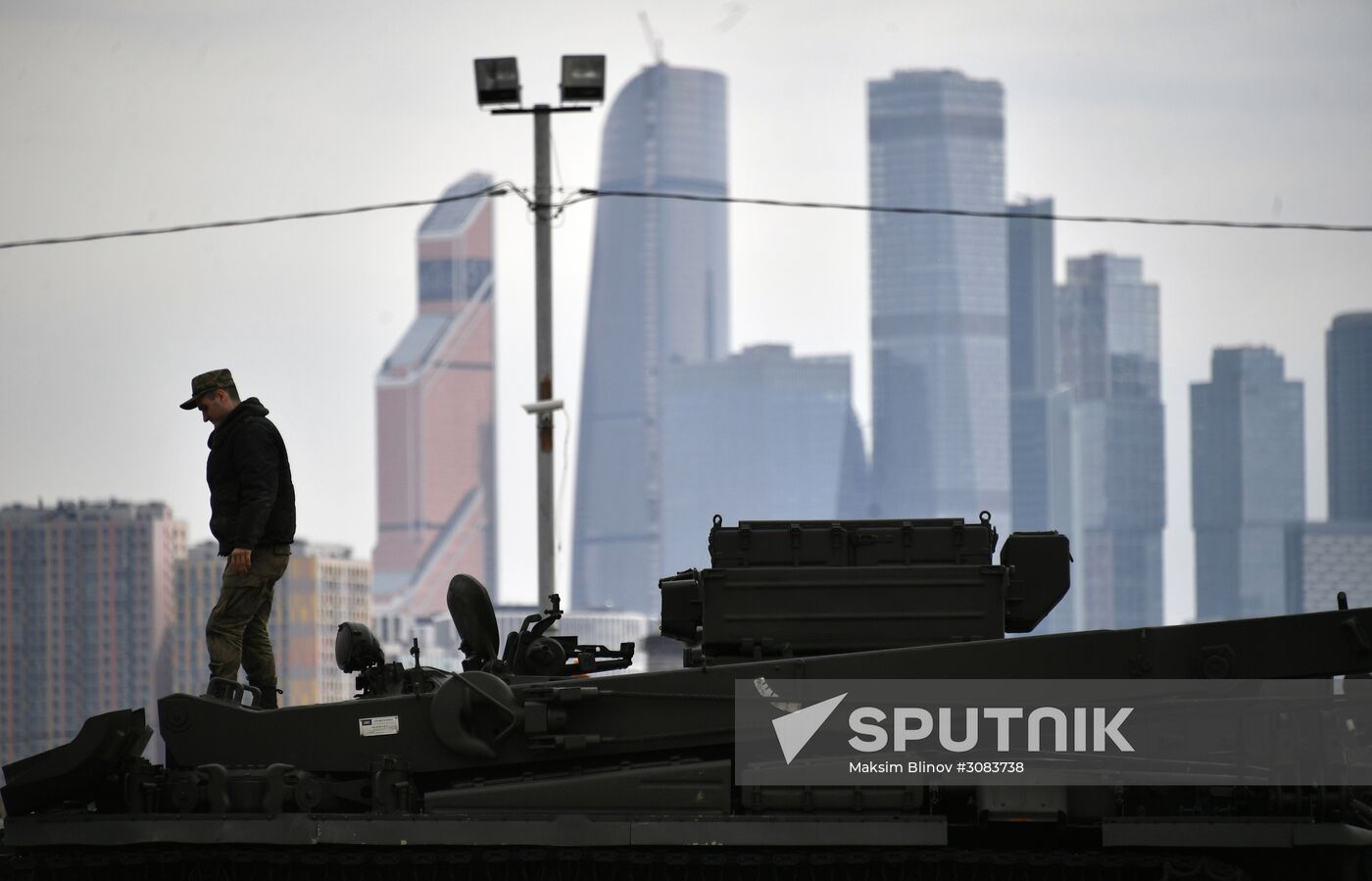 Preparing military equipment for Victory Day parade