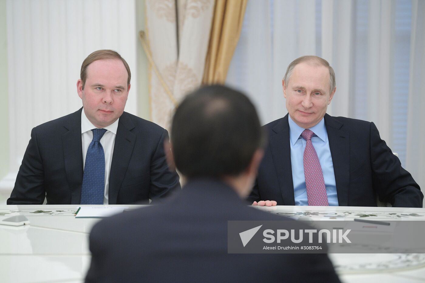 Russian President Vladimir Putin meets with Director of the General Office of the Communist Party of China Li Zhanshu